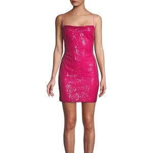 LIKELY Eve Sequin Mini Dress in Pink Fuchsia Size: 10 Homecoming Prom NYC Vegas